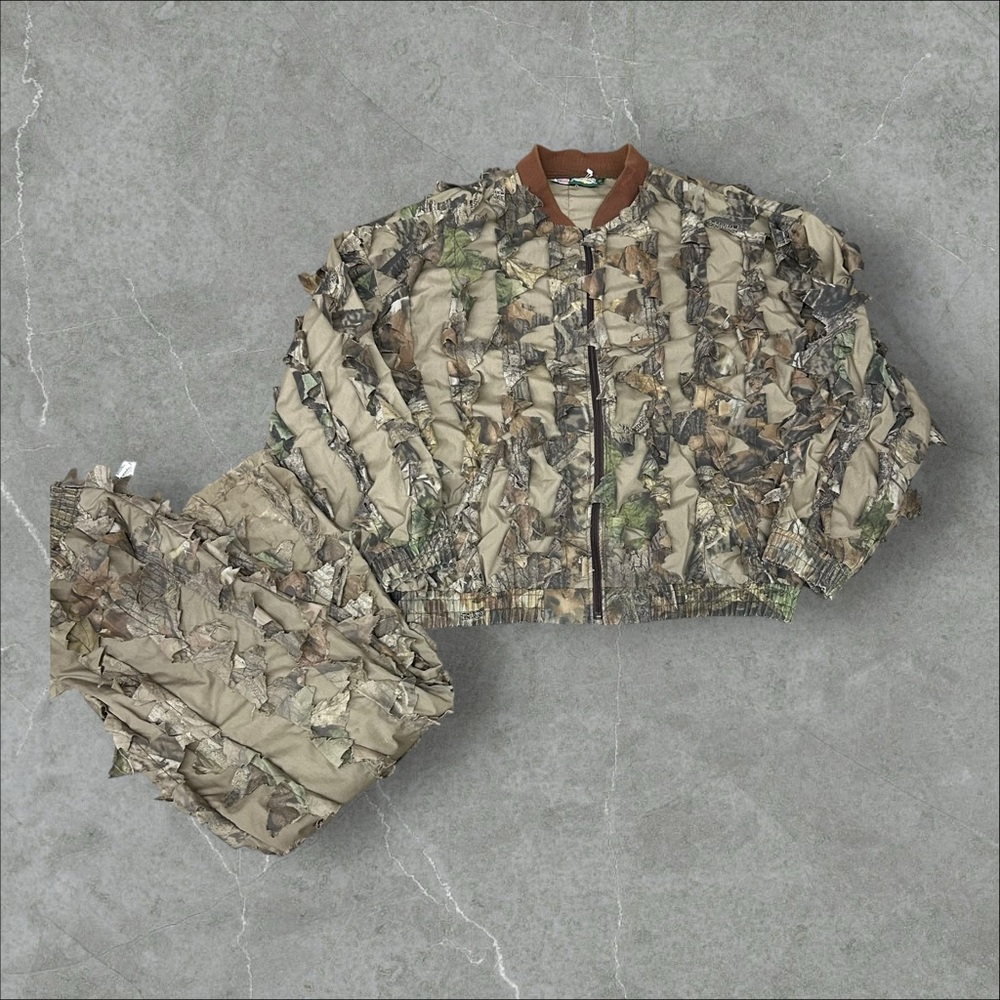 Vintage‎ Cabela's Ghillie Suit Jacket Pants Mens 2XL Green Realtree Camo Outdoor